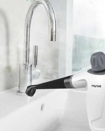 Multi-Surface Handheld Steam Cleaner with 11-Pieces Accessories, 15.2OZ All Natural Pressurized Steamer for Cleaning, Multipurpose Steam Cleaner for Home to Clean Floor , Grout, Tile, Grease and More